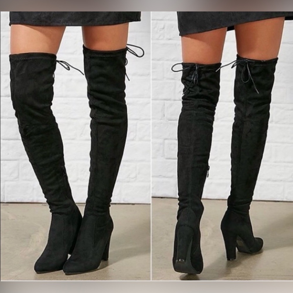 Catherine Malandrino Black Over the Knee Boots
